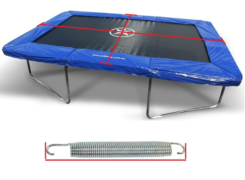 8x12FT Rectangle Trampoline Replacement Mat For 88 x Spring | Jump Star Trampolines